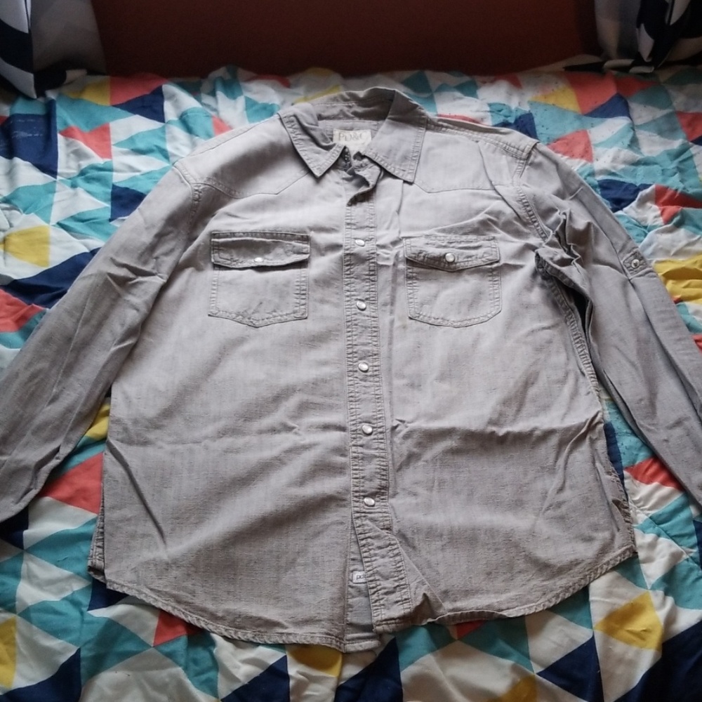 Men's Denim Button Down Shirt
